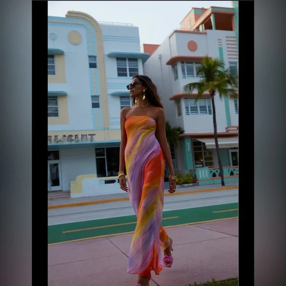 NWT For love and lemons 🍋 ombré summer ☀️ maxi dress - Picture 6 of 10